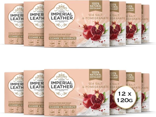 Imperial Leather Pomegranate & Sea Salt Exfoliating Bar Soap