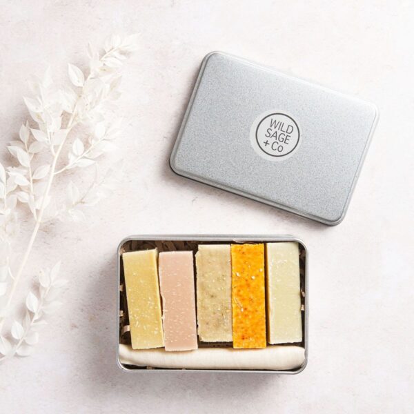 5 Small Soap Bars with Box – 200g